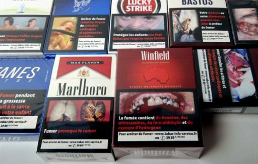 Photographie des différents paquets de tabac classique