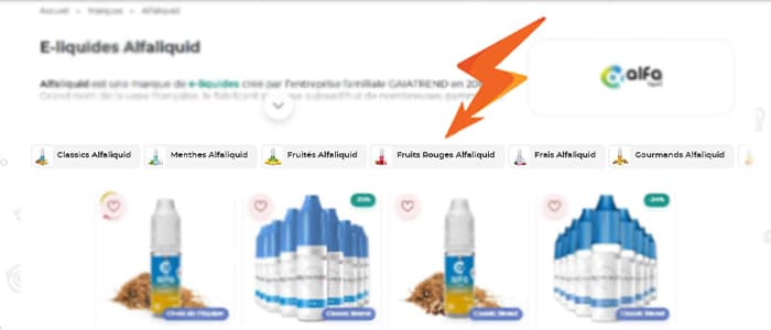 Tutoriel pour utiliser les catégories du site CigaretteElec