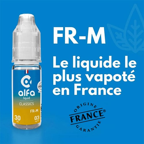 Présentation du E liquide FR M de la gamme Classics Alfaliquid