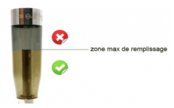 Zone maximale de remplissage de votre ce5 BDC Aspire