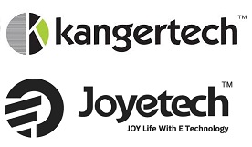 Kangertech et Joyetech, leaders de la cigarette électronique dans le monde Logo des deux leaders de la conception et de la fabrication de la e-cigarette